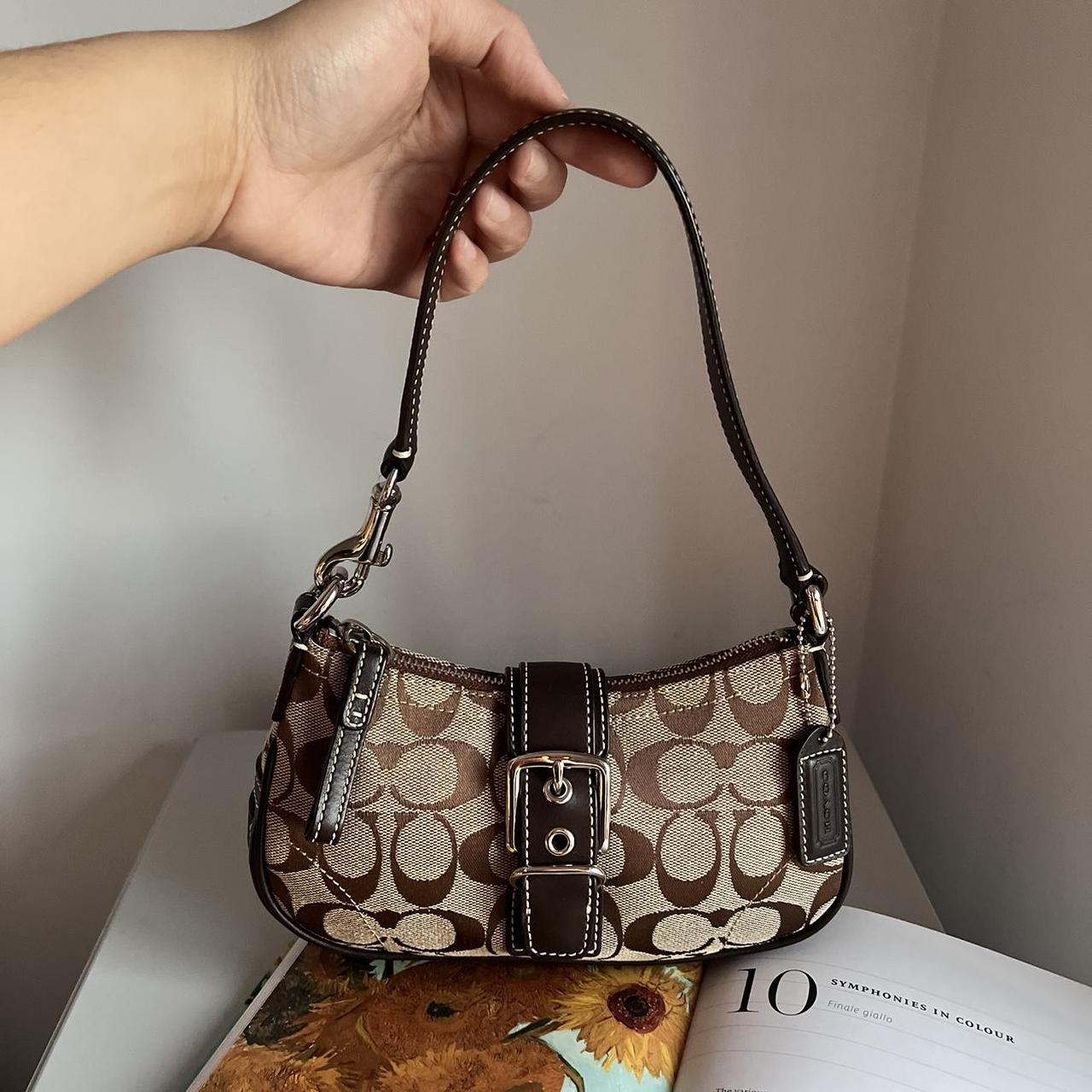 Coach Signature Demi Pouch - Dark Brown/Khaki