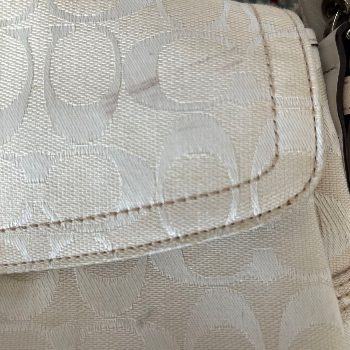 Vintage Coach Soho Shoulder Bag – White Leather 🤍