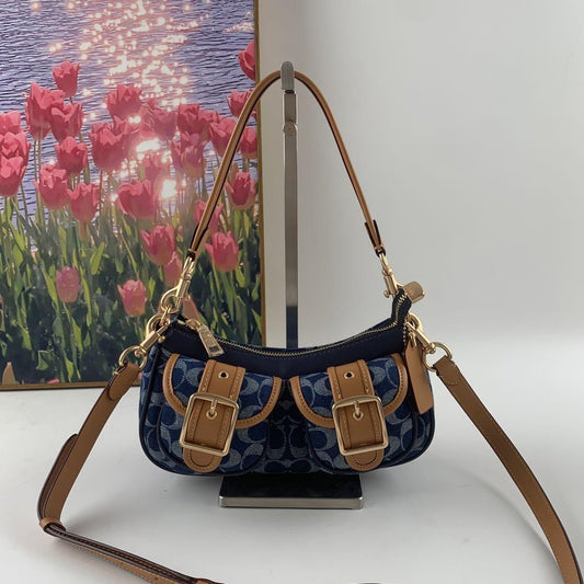 COACH Ashton Baguette Bag - Signature Canvas Denim CY700