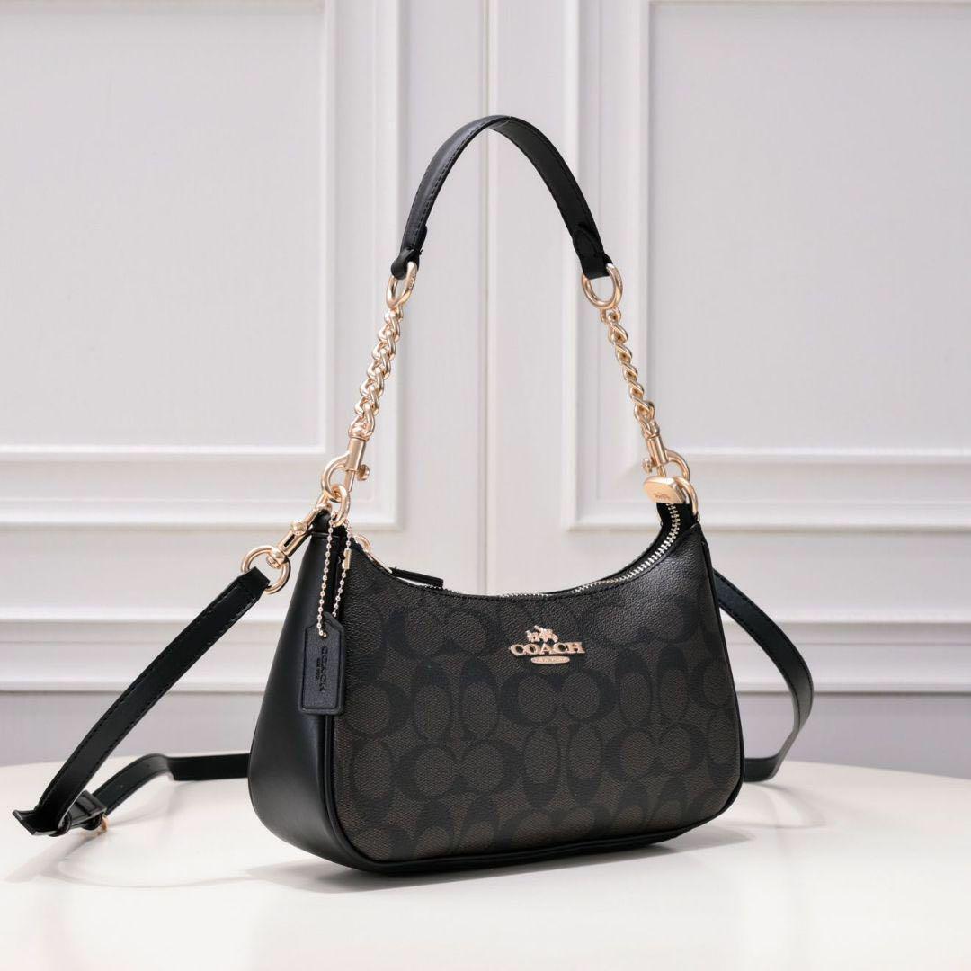 COACH Teri Shoulder Bag CA548 in Signature Canvas Brown