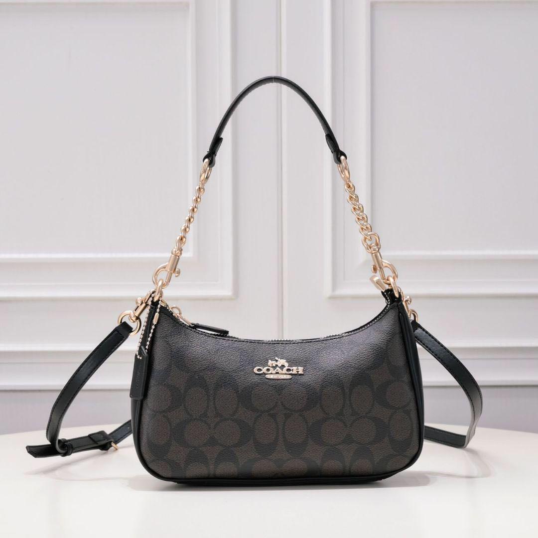 COACH Teri Shoulder Bag CA548 in Signature Canvas Brown