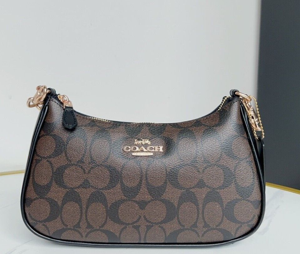 COACH Teri Shoulder Bag CA548 in Signature Canvas Brown
