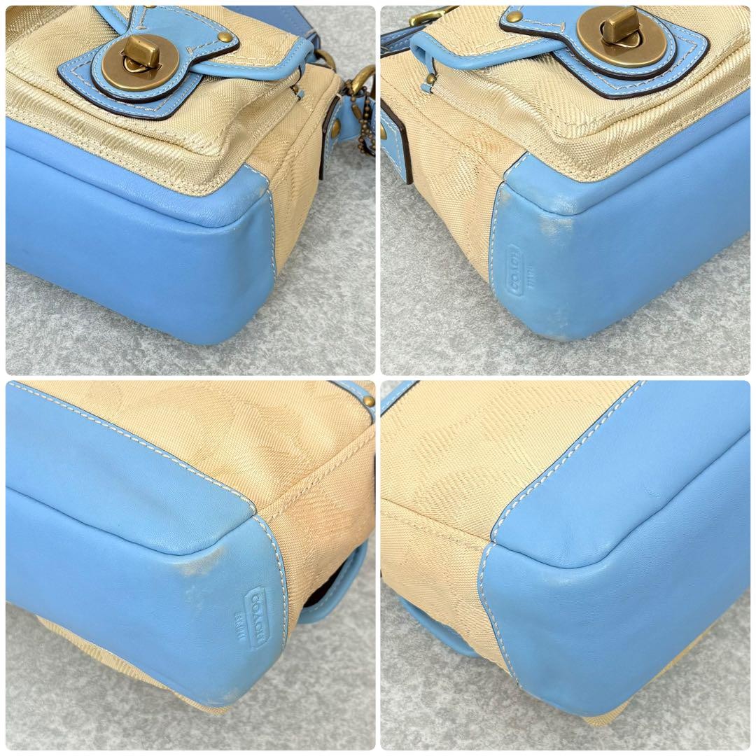 Coach Legacy 65th Anniversary Shoulder Bag – Beige x Light Blue