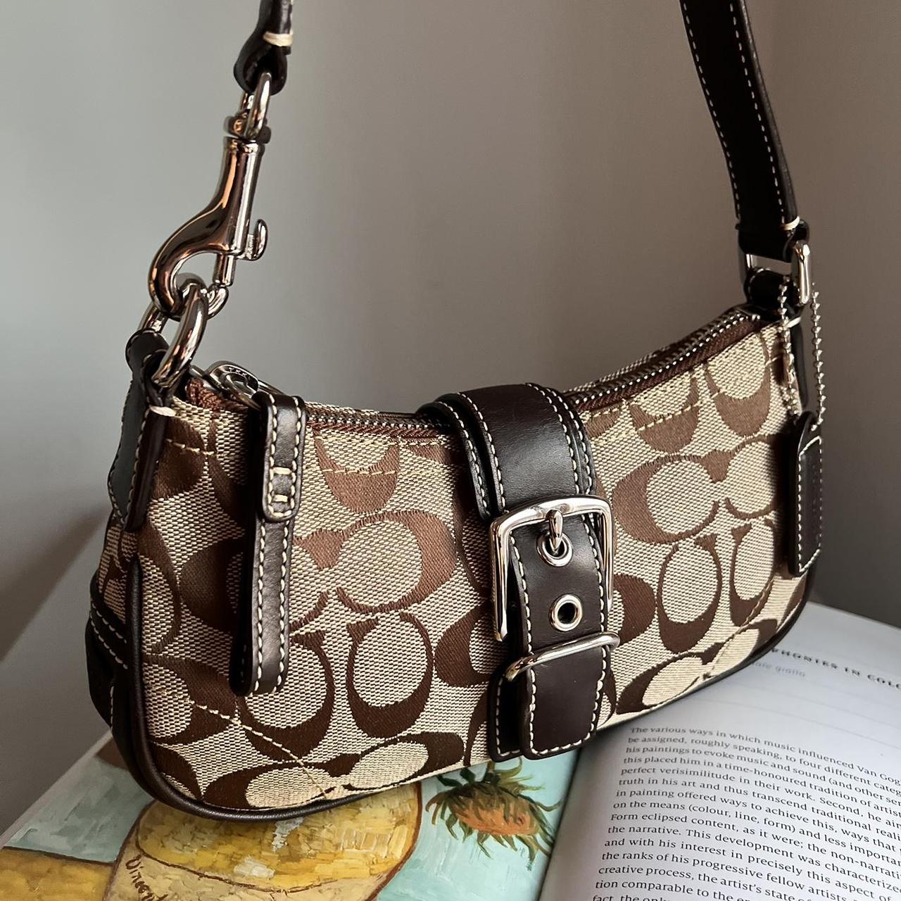 Coach Signature Demi Pouch - Dark Brown/Khaki