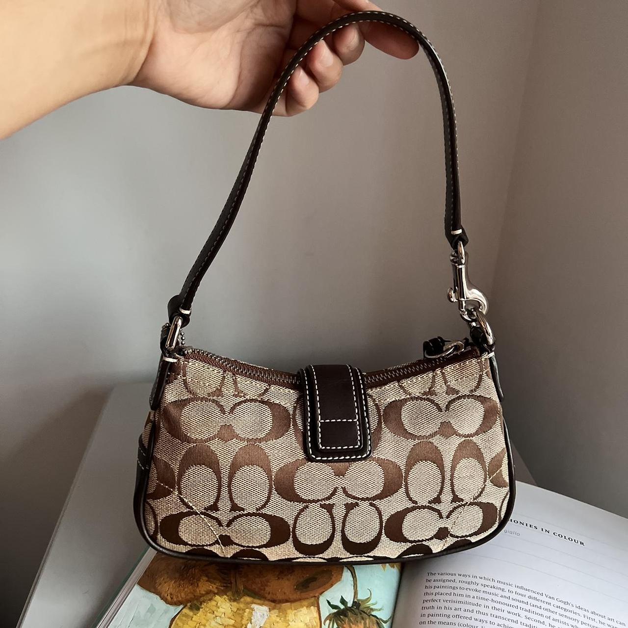 Coach Signature Demi Pouch - Dark Brown/Khaki