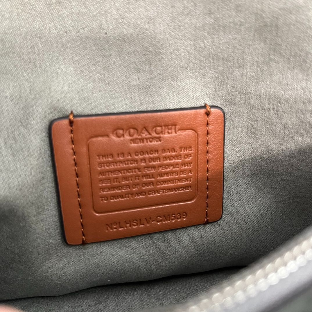 COACH Tabby Shoulder Bag 20 CM539 – Silver Metallic Leather