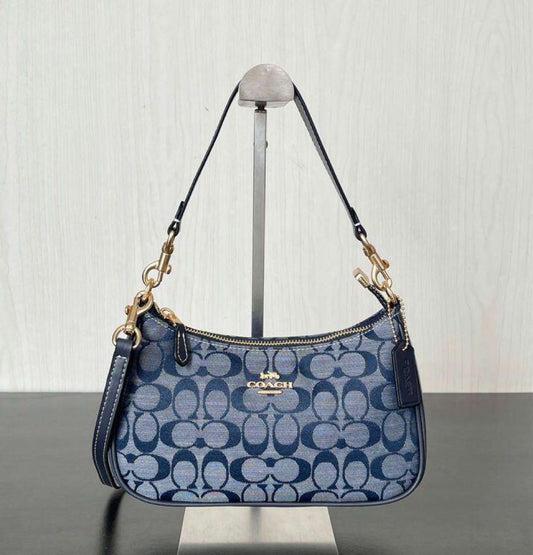 Coach CH139 Shoulder Bag – Smooth Blue Leather 💙