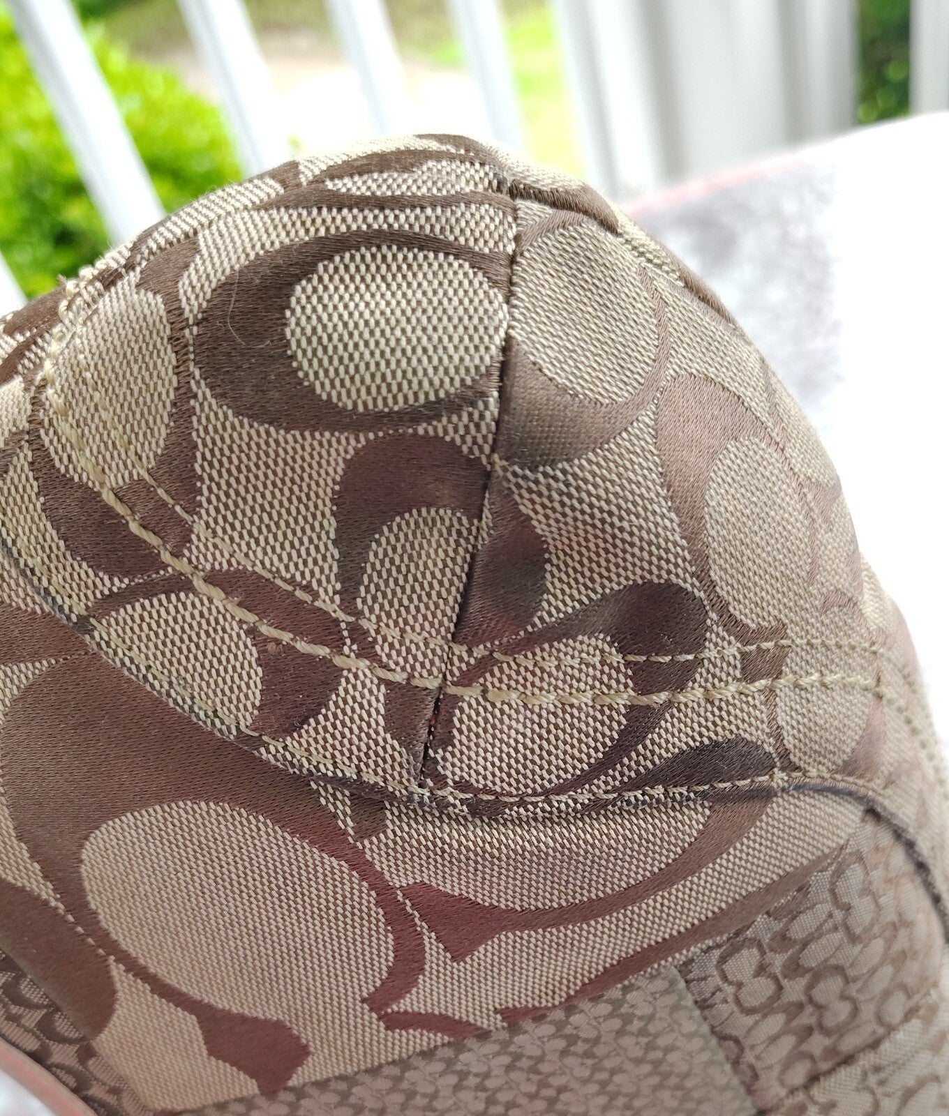 Vintage Coach Patchwork Soho Bag – Signature C + Gold Lame ✨